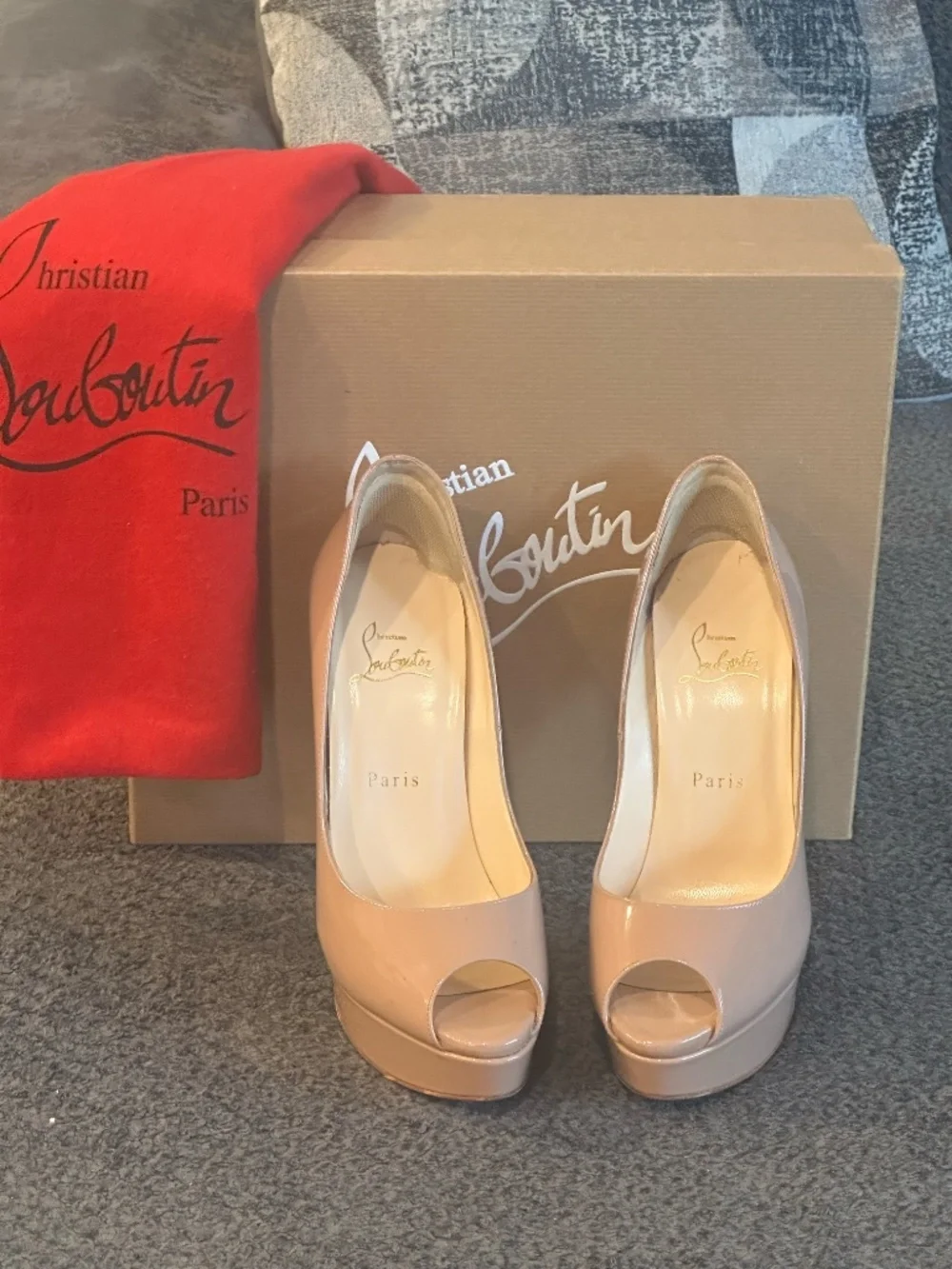 Christian Louboutin Lady Peep Patent Calf 150